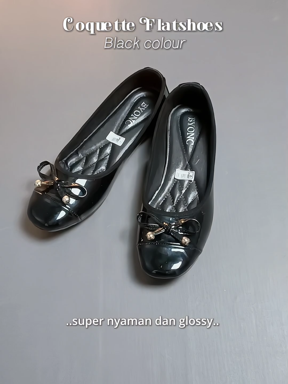 wajib koleksi warna hitam nya🖤😍 #wibgajian  #flatshoeslucu #flatshoescewek  #flatshoescantik  #flatshoes 