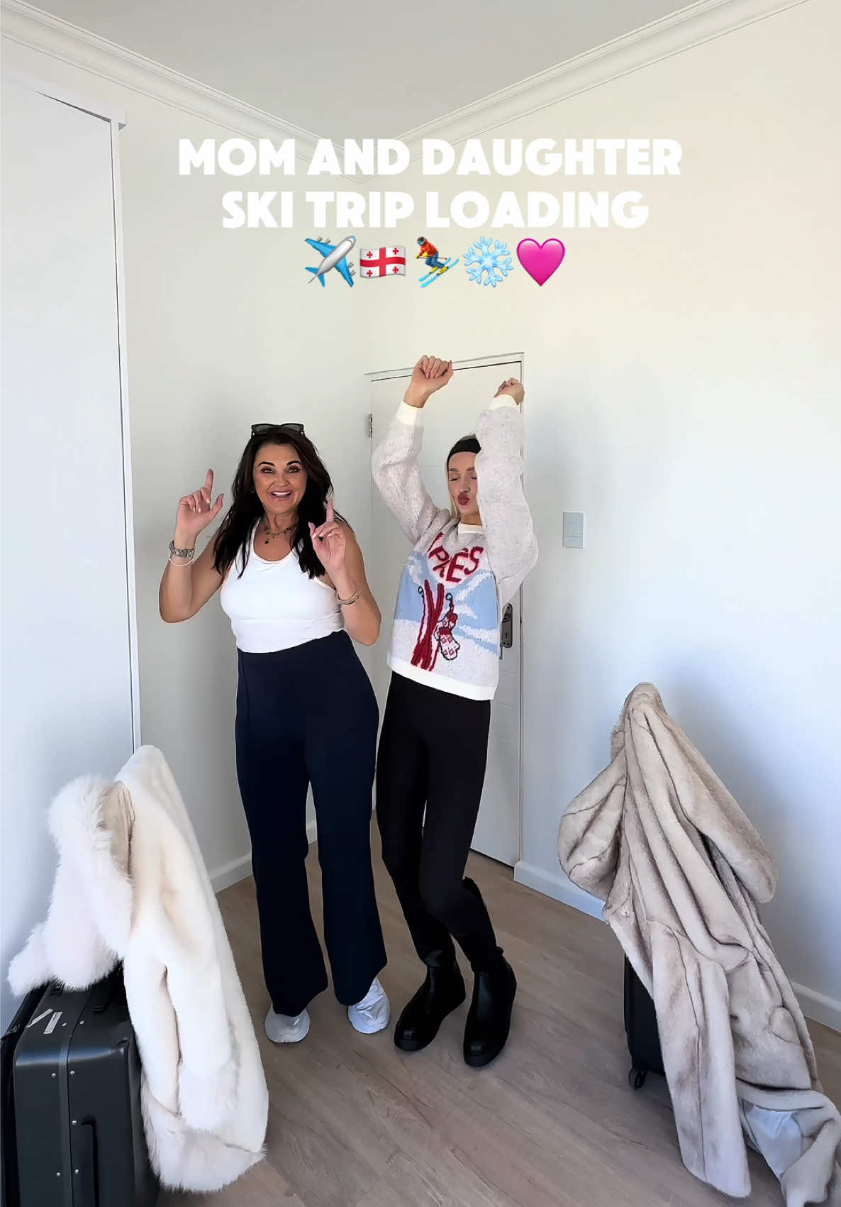 Ready for the best time! ⛷️❄️🇬🇪✨ #gifted #ski #travel #Vlog #packwithme #asmr #viral #typ #georgia #OOTD#southafrica #southafrican #MomsofTikTok #momanddaughter  @Adventure Georgia @Renske Lammerding 