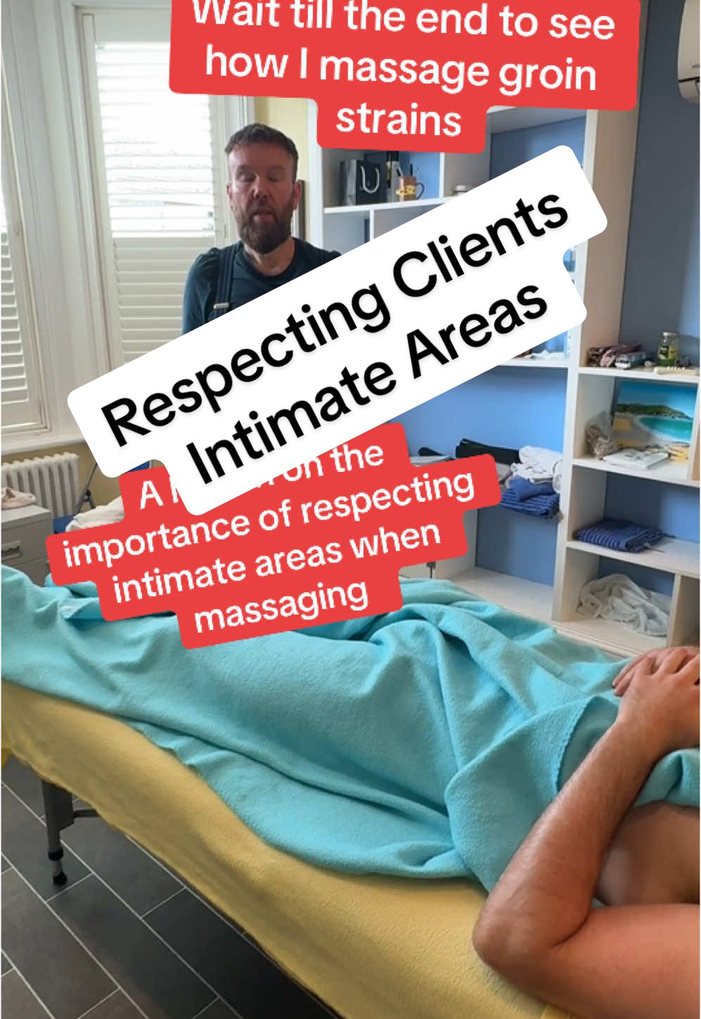 This is a lesson on respecting clients intimate boundaries during a professional massage. #davetaylormassage #raynormassage #massagetraining #groinpain #groininjury 