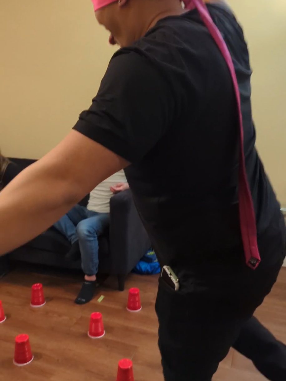Land Mines is full of chaos and blinded fun. Split into teams and pick a representative for your team. Set up the playing field by laying out a bunch of red cups on the floor as land mines. The representative will be blind folded and be instructed by there team mates to cross the land mines to the safe zone. Whoever crosses to the safe zone with the least contact with land mines will win. #game#partygamegames#fun#calgary