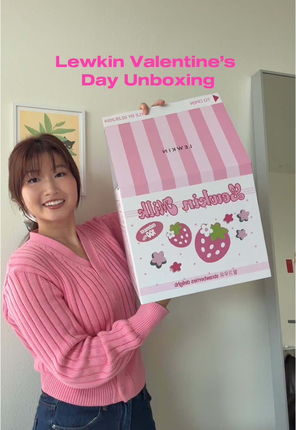 The cutest valentine day pr from @Lewkin 🍓 use my code PLY for $ off!  #lewkin #lewkiss #koreanfashion #kfashion #outfitinspo #unboxing #haul 