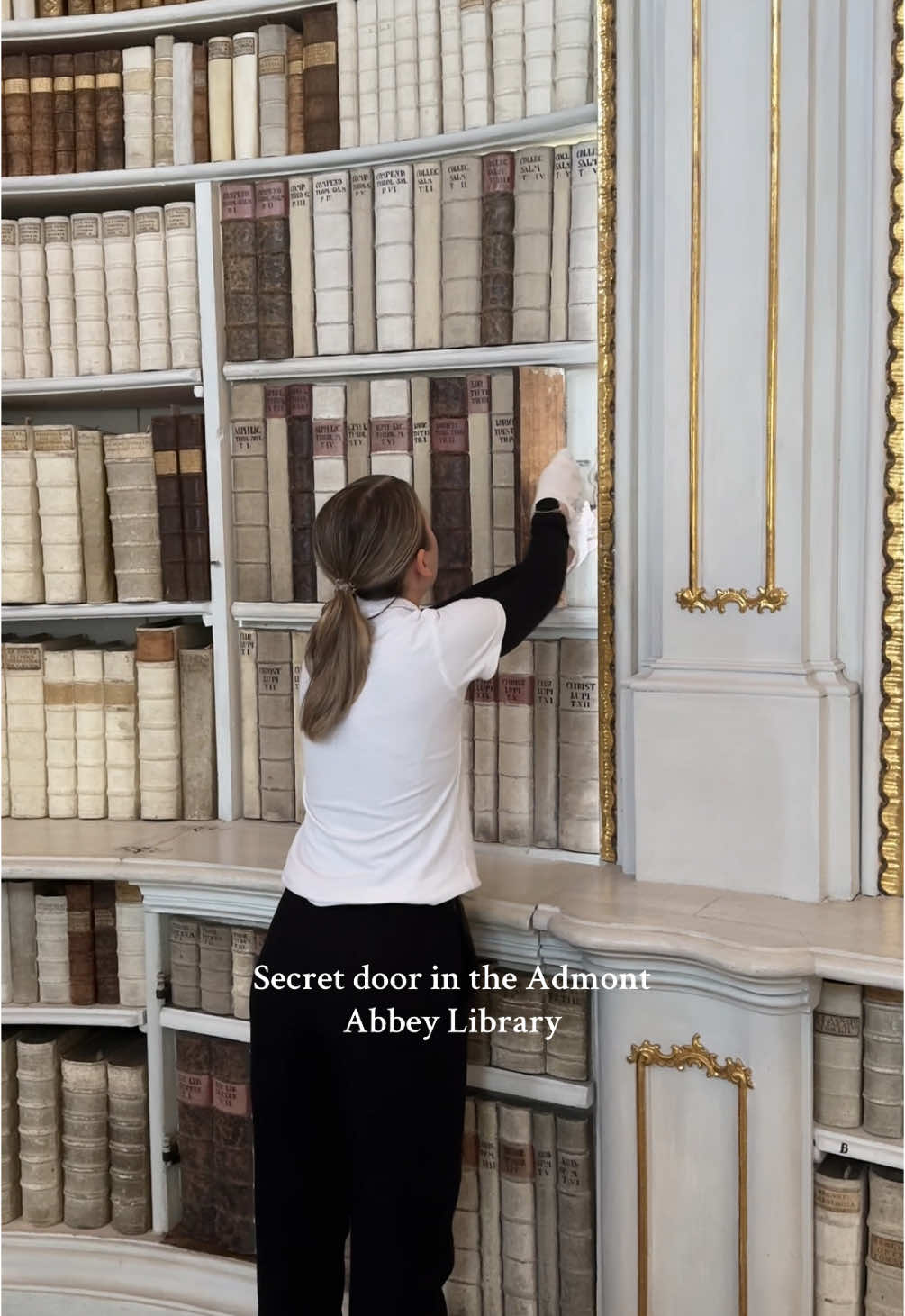 Secret door 📚 #admontabbeylibrary #BookTok #secretdoor #library #austria 