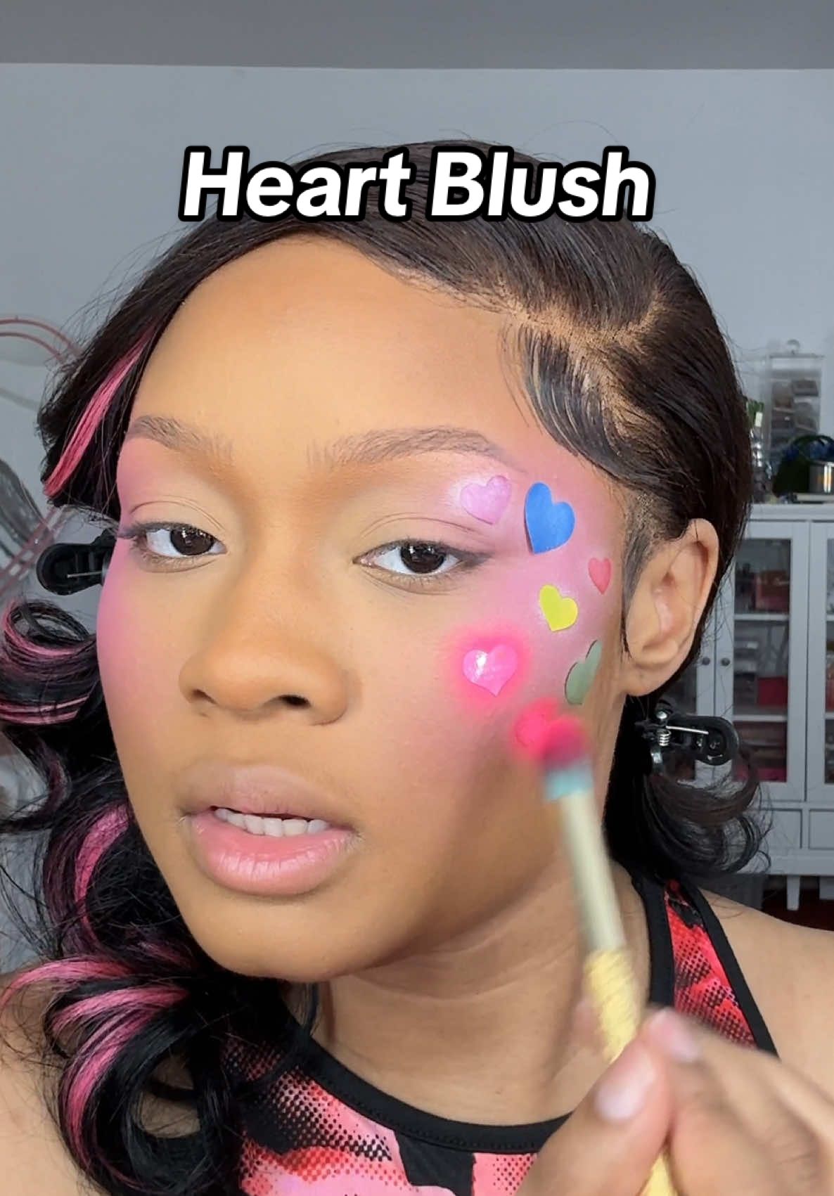 is this a new form of blush?🤣🩷 MAJOR DEETS⤵️ Buttermelt Blush “My Butta Half” @NYX Professional Makeup  SFX Stick @nyxcosmetics  Neon Pigment Stack @beatsbydebcosmetics  Pigment “Blushin” @beatsbydebcosmetics  Clear Gloss @hudabeautyshop 