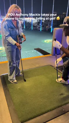 POV #AnthonyMackie taking my phone to record me being terrible at golf! SUMMER JUMPER will forever take me out 💀 #captainamericabravenewworld #captainamerica #bravenewworld #payorwait #marveltok #marvel #samwilsoncaptainamerica 