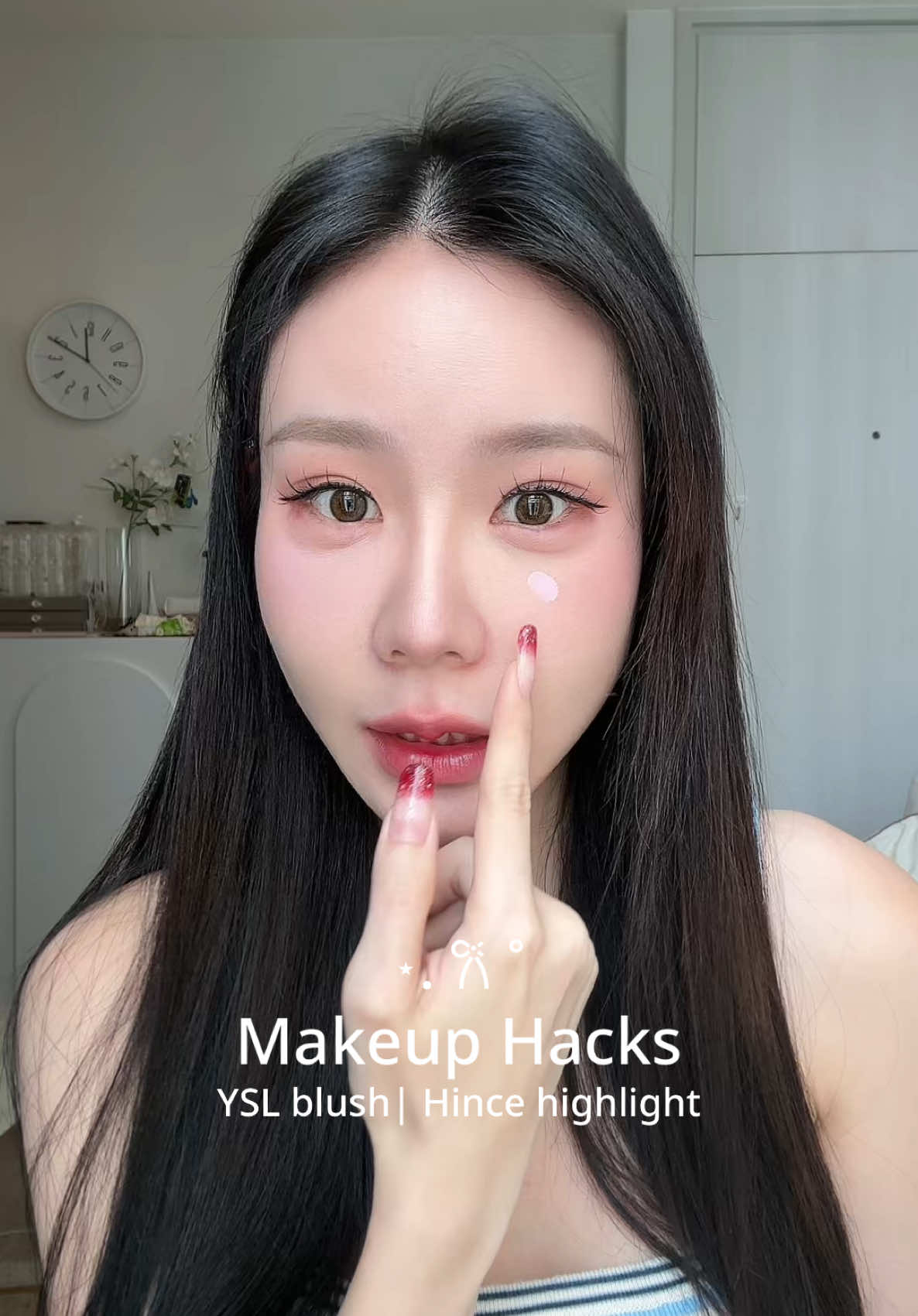 Makeup hacks✅ บลัชม่วง ysl ชอบมากก hince ก็เคยรีวิวแล้ว ลูกรัก🤏🏻🩷 #yslbeauty #hince 