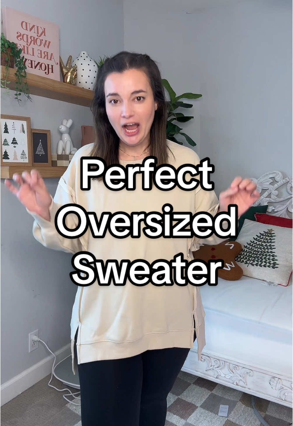 This may be the best sweater for leggings #sweater #crewneck #leggingsoutfit #plussizefashion #midsizefashion #tiktokshopcreatorpicks  #tiktokshoploveatfirstfind 