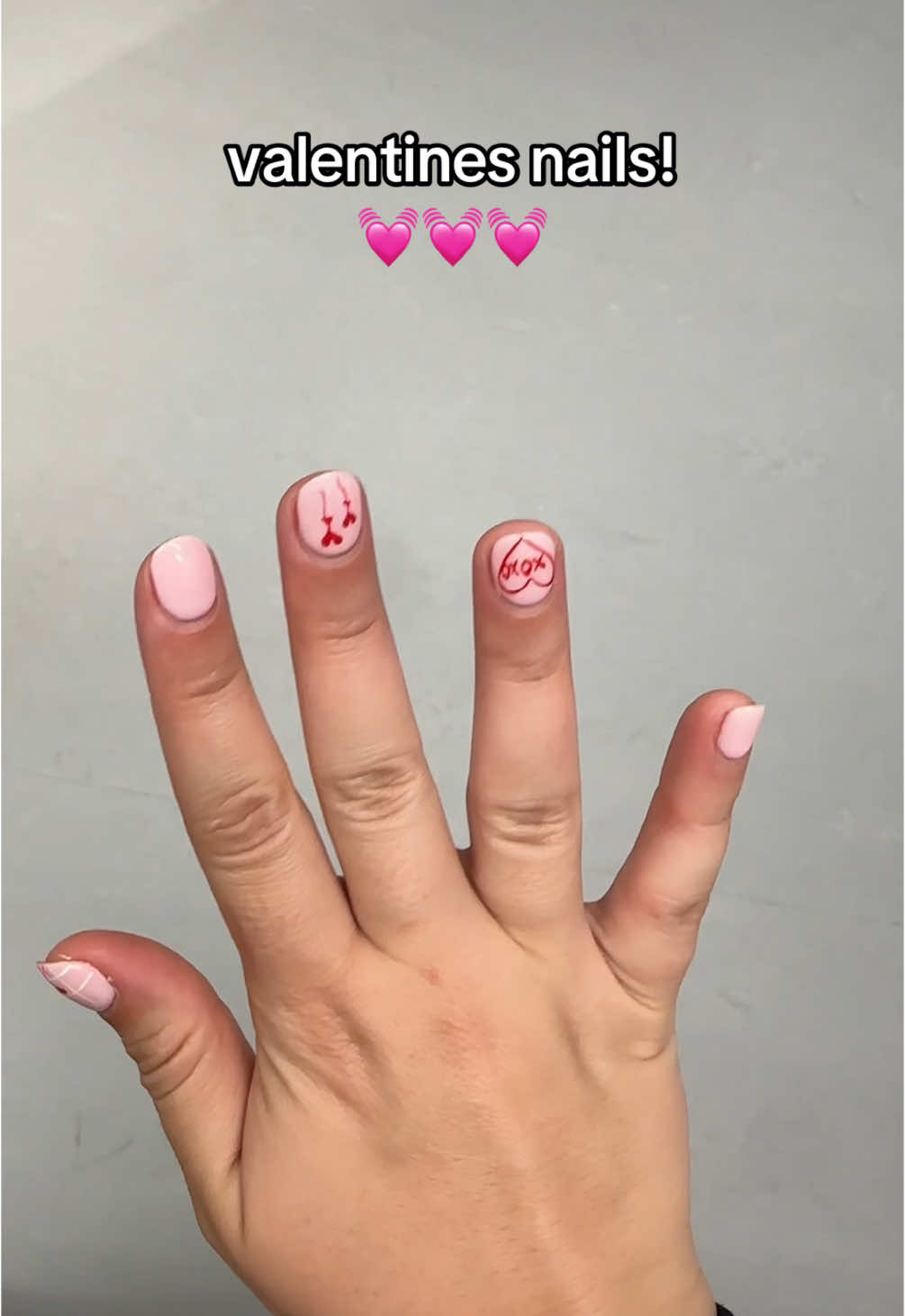 vday nails 😋💓 #valentinesnails #fypシ #nails #newnails #ValentinesDay #nailcheck #goviral #pinknails 