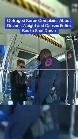 Outraged Karen Complains About Driver’s Weight and Causes Entire Bus to Shut Down #cops #copsoftiktok #policeoftiktok #fyp 