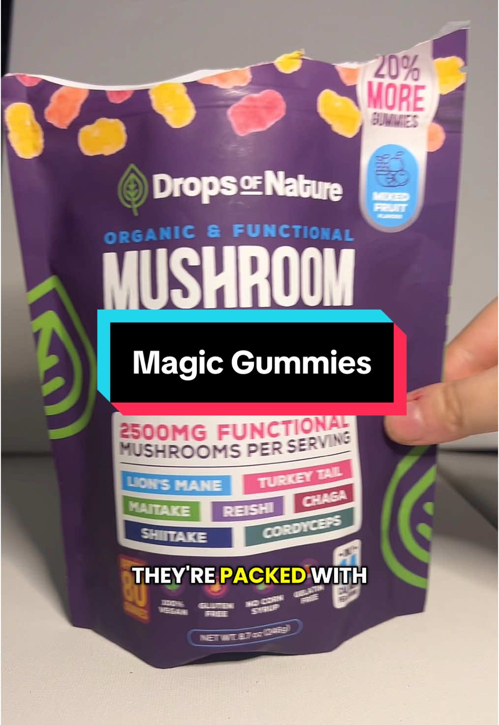 So grateful for these 😩#dropsofnaturegummies #mushrooms #mushroomgummiebenefits #lionsmane #brainhealth #adhd #focusremedies 