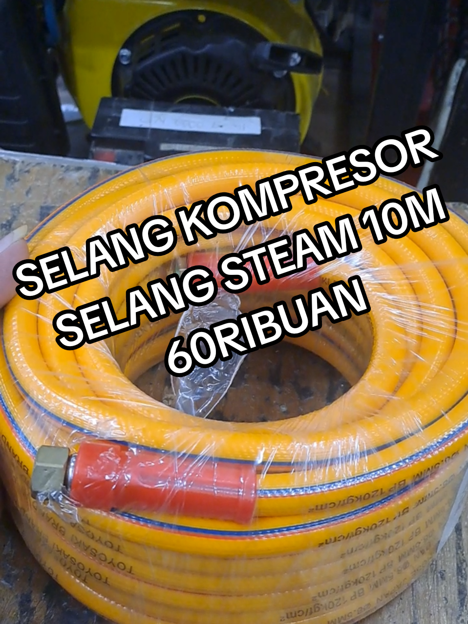 SELANG KOMPRESOR ATAU SELANG STEAM 10 METER KUAT LEBIH LENTUR PROMO CHECKOUT DI KERANJANG #WIBGAJIAN