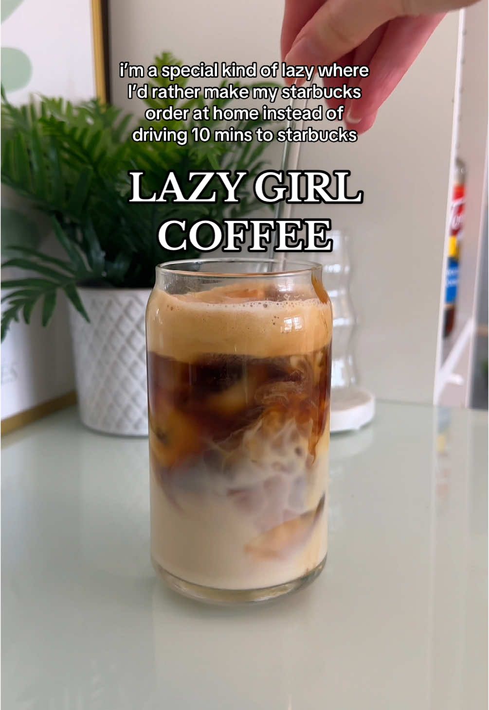 extra lazy girl points for brewing the espresso directly over the milk & ice #nespresso #starbucksathome #coffeeathome #icedcoffee #caramelmacchiato #starbucksorder #coffeebar 