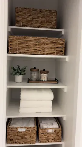 So I finally tackled my bathroom linen closet because the clutter was giving me major anxiety! Thanks to some great finds from @rossdressforless and @homegoods , everything is now organized and SO satisfying to look at!  #HomeOrganization #ClosetMakeover #SatisfyingSpaces #homedcor #bathroom #bathroomdesign #bathroominspiration 