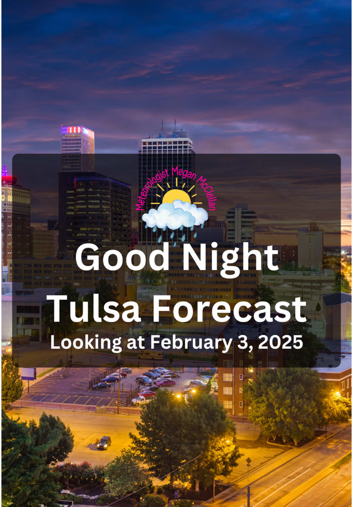 Goodnight, Tulsa! Spring vibes in February? Yes, please! ☀️ We’re in for a warm and sunny day ahead, with morning temps starting at 52° and soaring to a balmy 77° by the afternoon. It’ll feel more like April than early February! Enjoy the sunshine and the spring-like warmth while it lasts—changes could be around the corner. Stay tuned! #TulsaWeather #TulsaForecast #GoodnightTulsa #TulsaOK #TulsaLife #TulsaMeteorologist #WomenInSTEM #WomenOfWx #MeteorologistLife #MeteorologistMom Tulsa weather, Tulsa forecast, goodnight Tulsa, Tulsa OK, Tulsa Oklahoma, Tulsa life, Tulsa meteorologist, meteorologist, women in STEM, women of wx, meteorologist life, meteorologist mom.