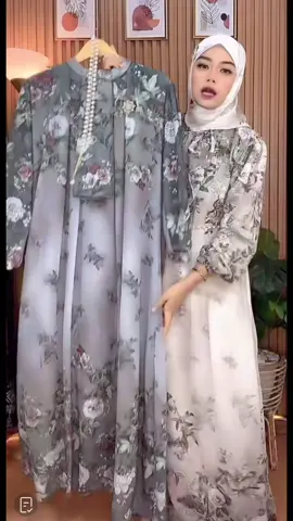 Dress Lyodra Gamis BabyDoll Digital Printing Full Furing dan Wudhu Friendly Free Hijab Muslim
