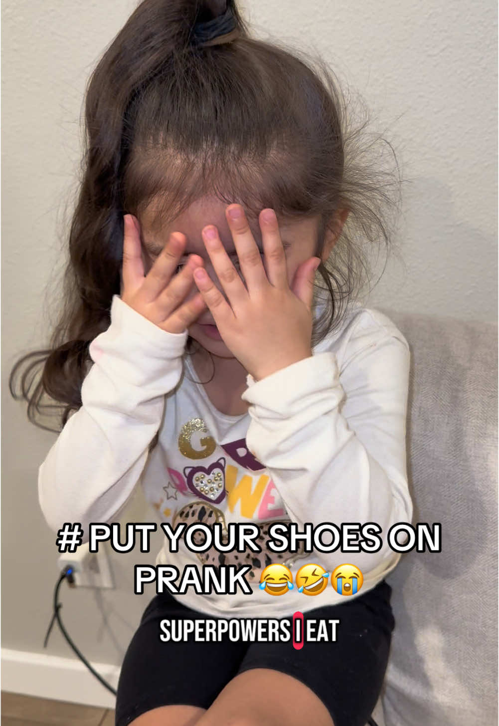 Knowing my kid I was expecting a completely different response .. But even though I would never make my daughter fight, I’m glad to know that even if she’s scared, she’s down 🤣😂😭 ###MomsofTikTok##girlmom##putyourshoeson##putyourshoesonchallenge