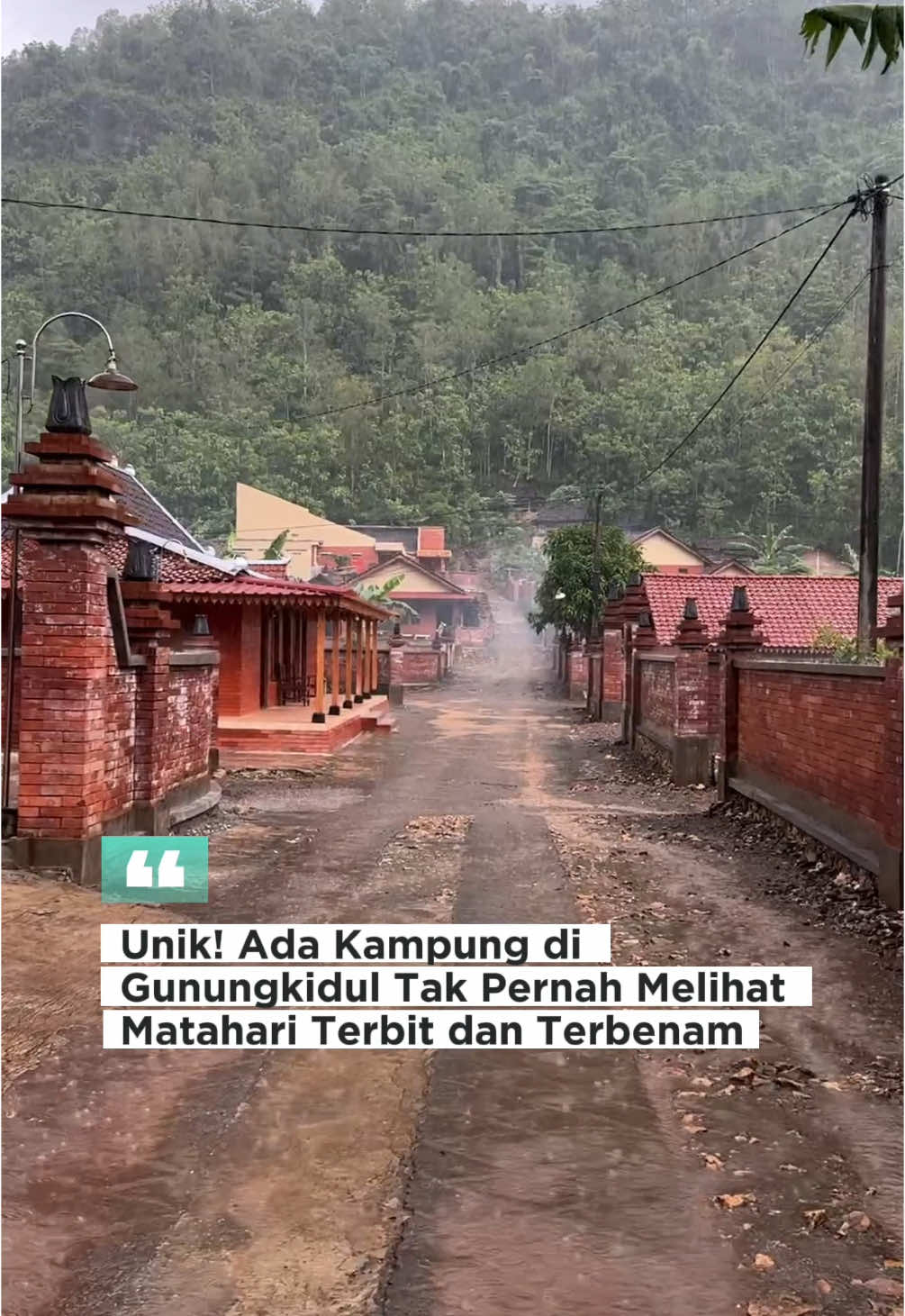 Unik! Ada Kampung ala film kolosal di Gunungkidul tak pernah melihat matahari terbit dan terbenam. 📍Dusun Wota Wati, Gunungkidul 