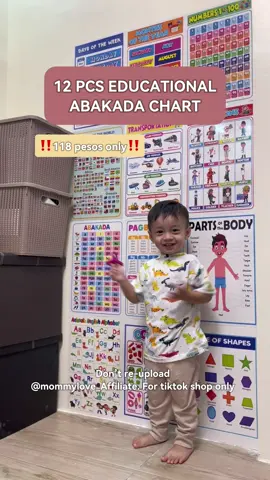 Abakada 12 pcs Educational Chart for kids #fyp #trending #viral #foryou #toys #educational #kids #toddlersoftiktok #MomsofTikTok 