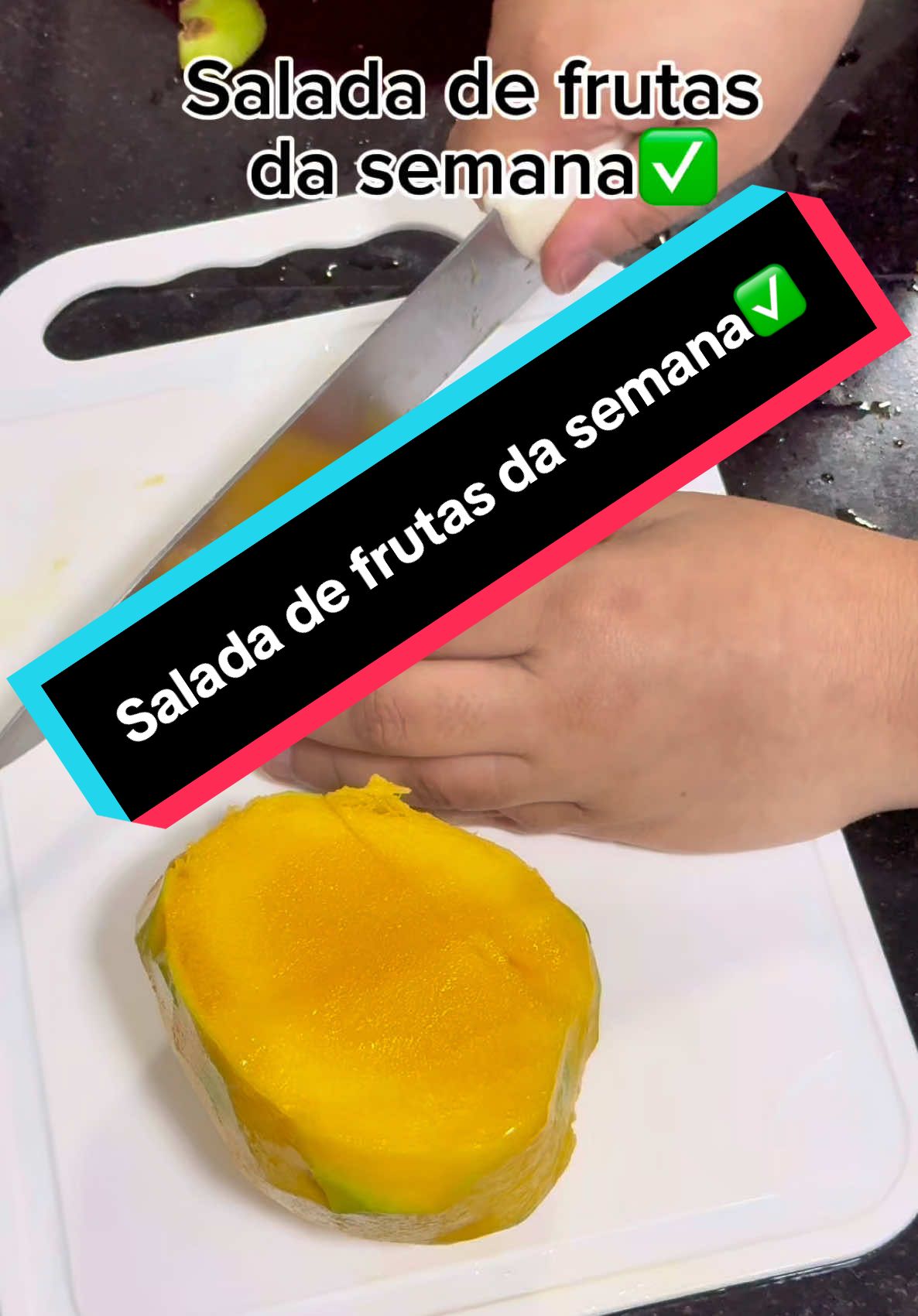Salada de frutas da semana✅ #creatorsearchinsights #limpeza #alimentacaosaudavel #vidasaudavel #vidanova 