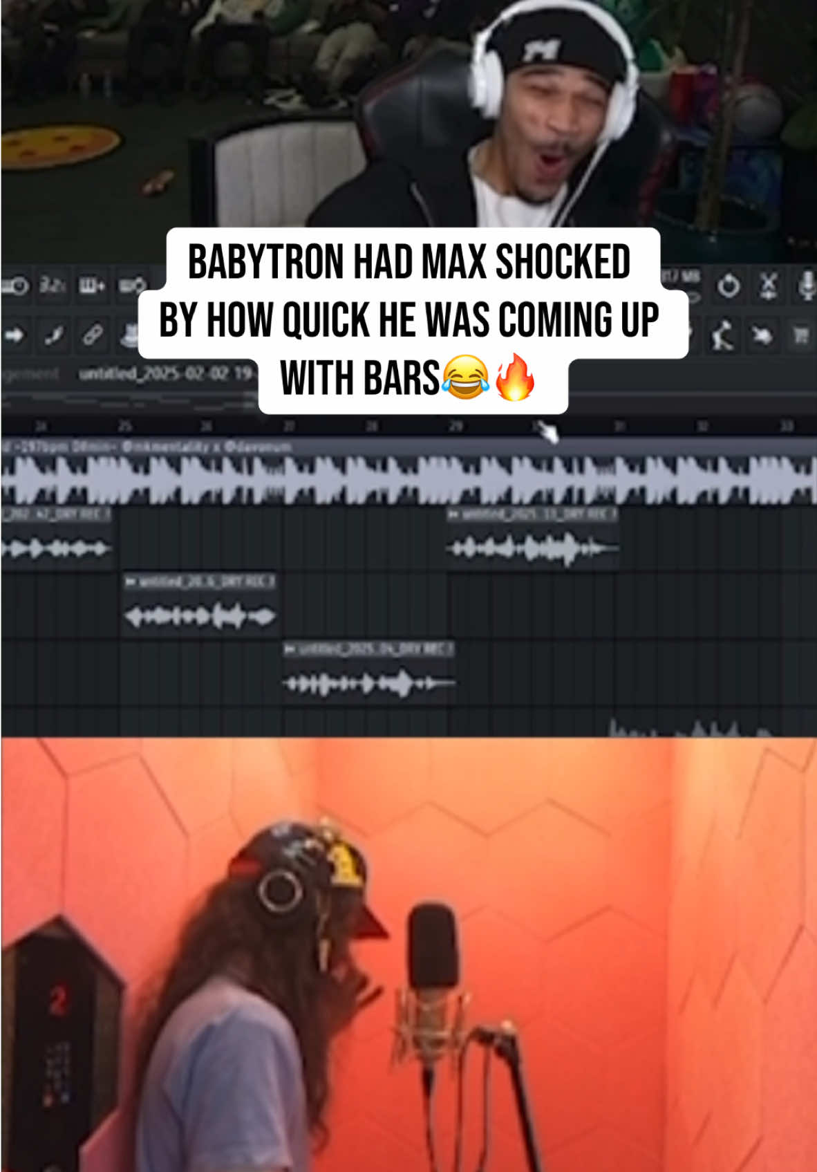Tron hard😂🔥 #babytron #plaqueboymax #bars #inthebooth 