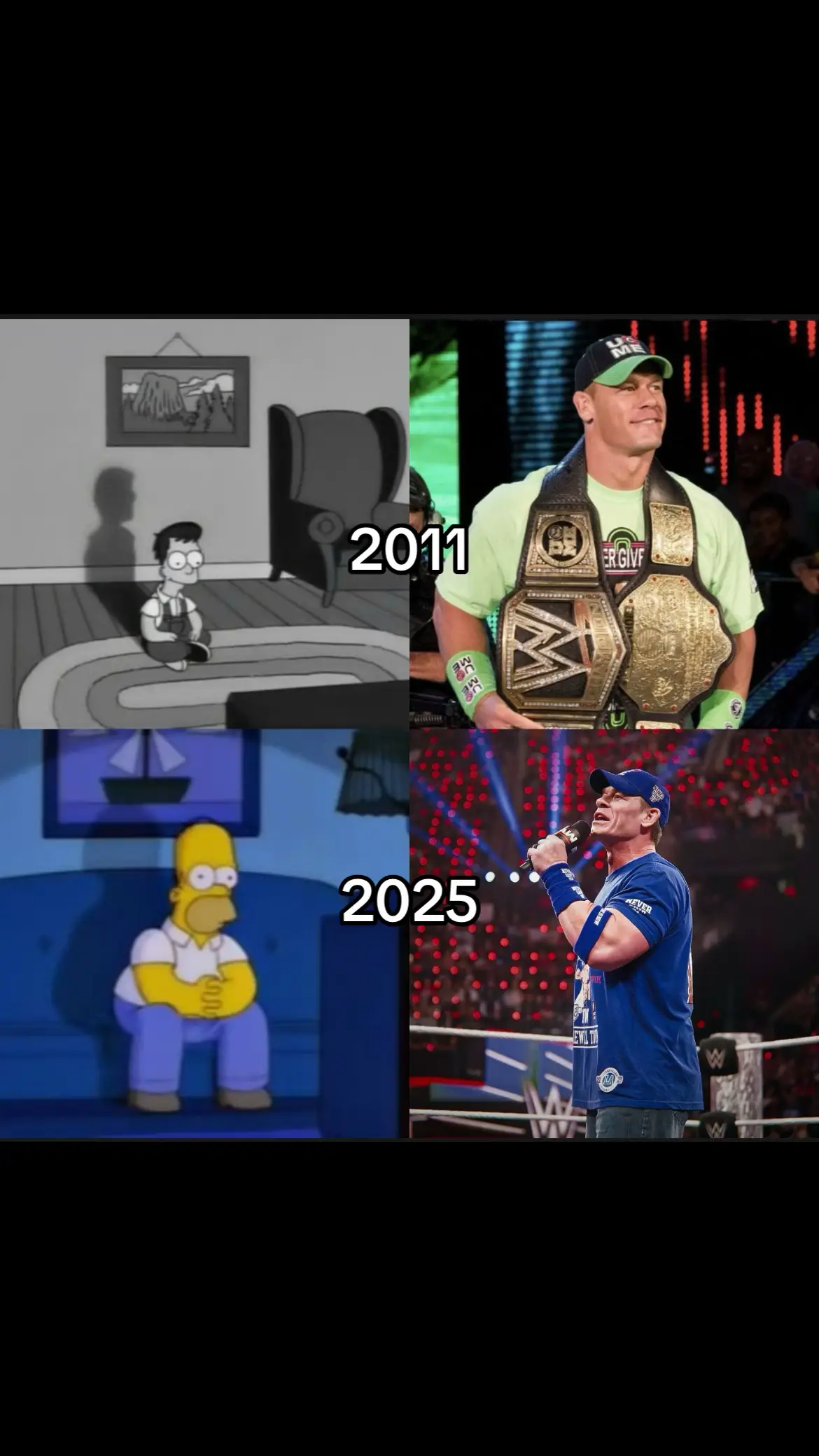 sad to see him getting older and slower everyday.growing up watching him and now enter his final year at wwe for good.🥲#goat #WWE #johncena #cenation #fyp 