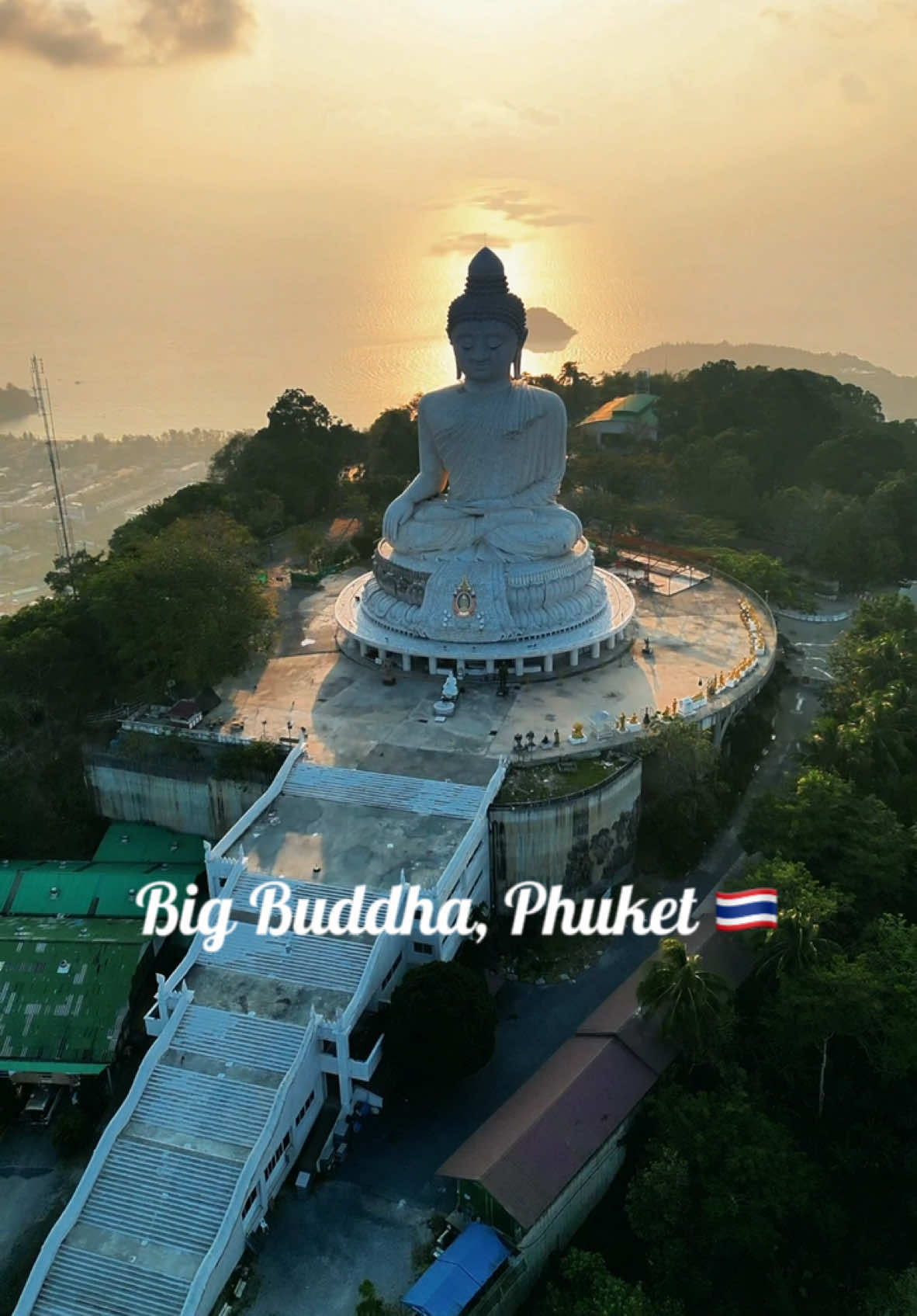 Big Buddha, Phuket, Thailand 🇹🇭  2025 Drone video of the Big Buddha temple which is temporarily closed to the public for maintenance work  @THAILAND TRAVEL 🇹🇭 @Travel to Thailand 🇹🇭  #bigbuddha #temple #thailand #phuket #travel #tourist #tourism #sunset #tropical #sunshine #patong #experience #buddhism #buddhist #dronephotography #