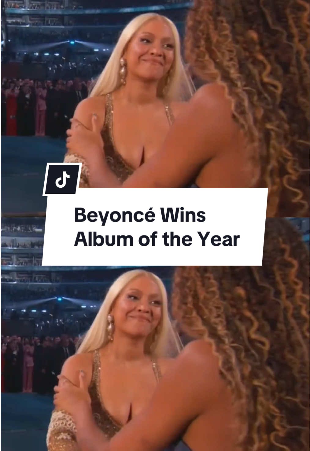 We’re crazy in love with Beyoncé’s reaction to winning Album of the Year at the #GRAMMYs. #AwardsSeason (🎥: CBS/Recording Academy)