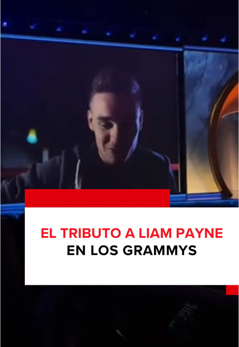 Así fue el tributo a #LiamPayne en los #GRAMMYs ❤️‍🩹 Video: Chris Olsen vía TikTok 