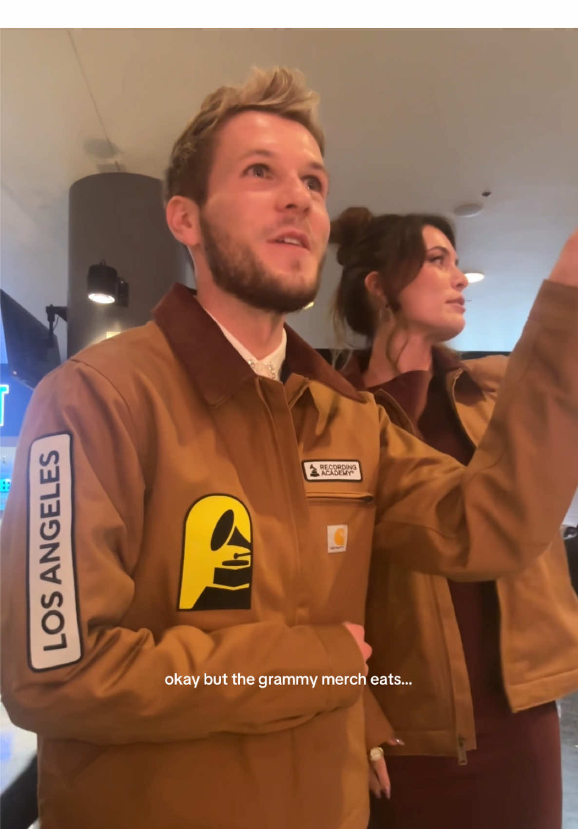 worth it……… right?? @Jess Lucero❤️‍🔥☕️ #grammys #grammys2025 #carhartt 