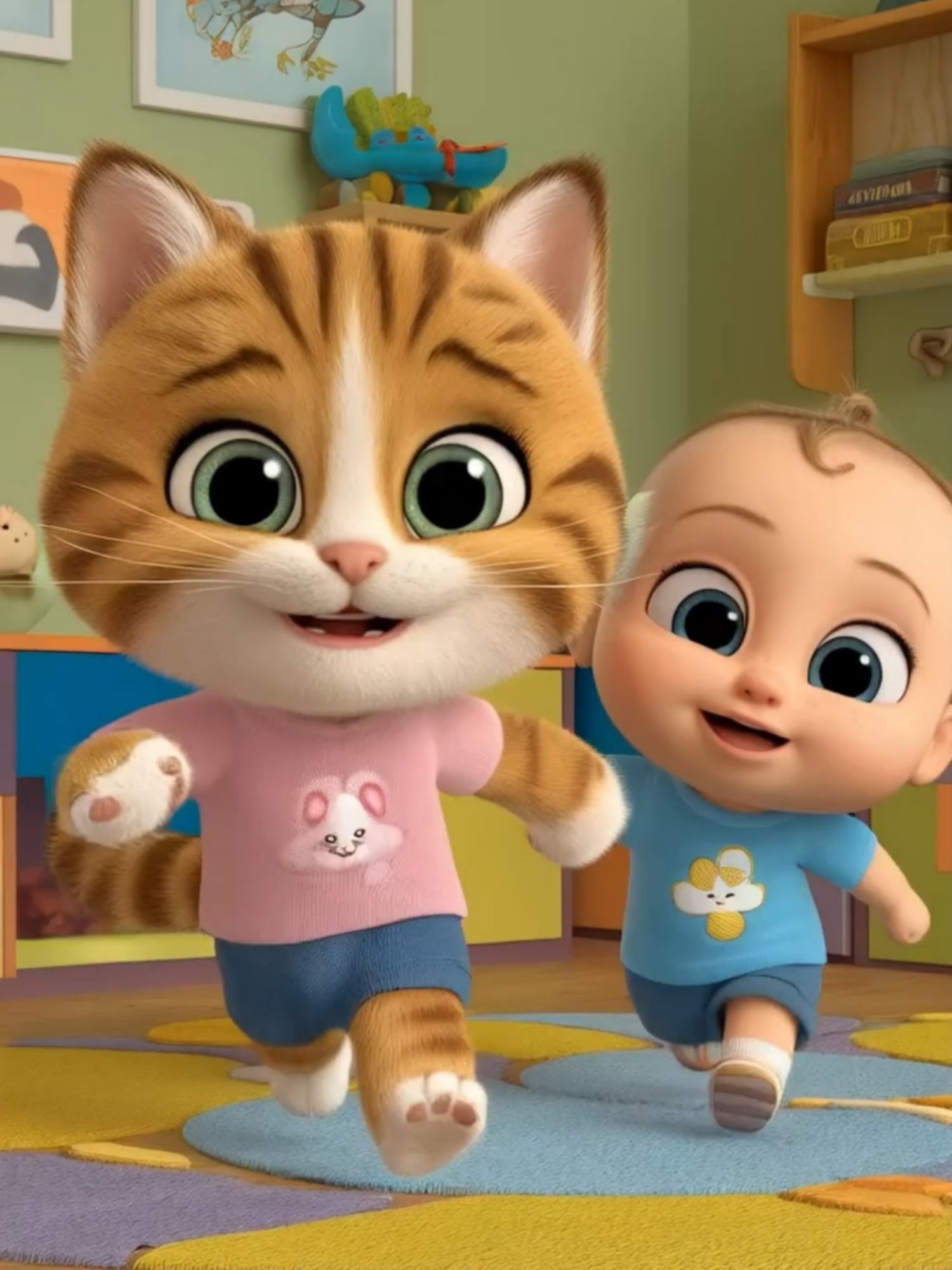 Che Che funny dance with cute baby and cat #kids #cheche #catdance #chechechallenge #funnykids #funnydance #cartoon #cutecat #kitty #catandbaby #fyp #foryour #forkids #funnyfunnytv