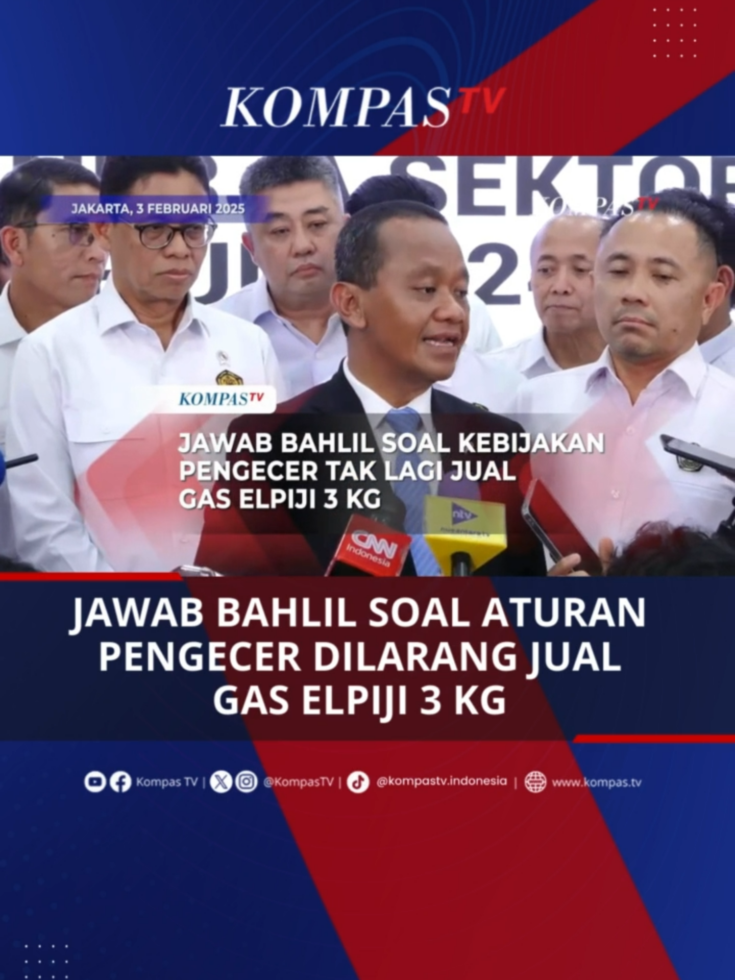 Menteri ESDM Bahlil Lahadalia menjawab terkait aturan pengecer tidak lagi menjual gas elpiji 3 kg di tahun 2025. Bahlil mengatakan bahwa aturannya penjualan gas elpiji 3 kg harus di pangkalan. #TikTokBerita