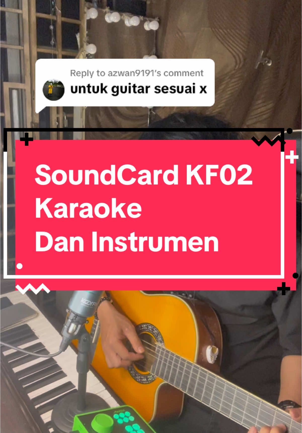 Replying to @azwan9191 Soundcard ni untuk gitar pun boleh 🤩‼️ Sesuai la untuk geng2 karok pakai gitar atau alat muzik lain 😙 Cek di beg kuning sekarang harga tinggal berapa 👆👆👆 #koorfly #koorflysoundcard #kf02soundcard #soundcardkaraoke #soundcardmurah #soundcardpadu #koorflykf02 