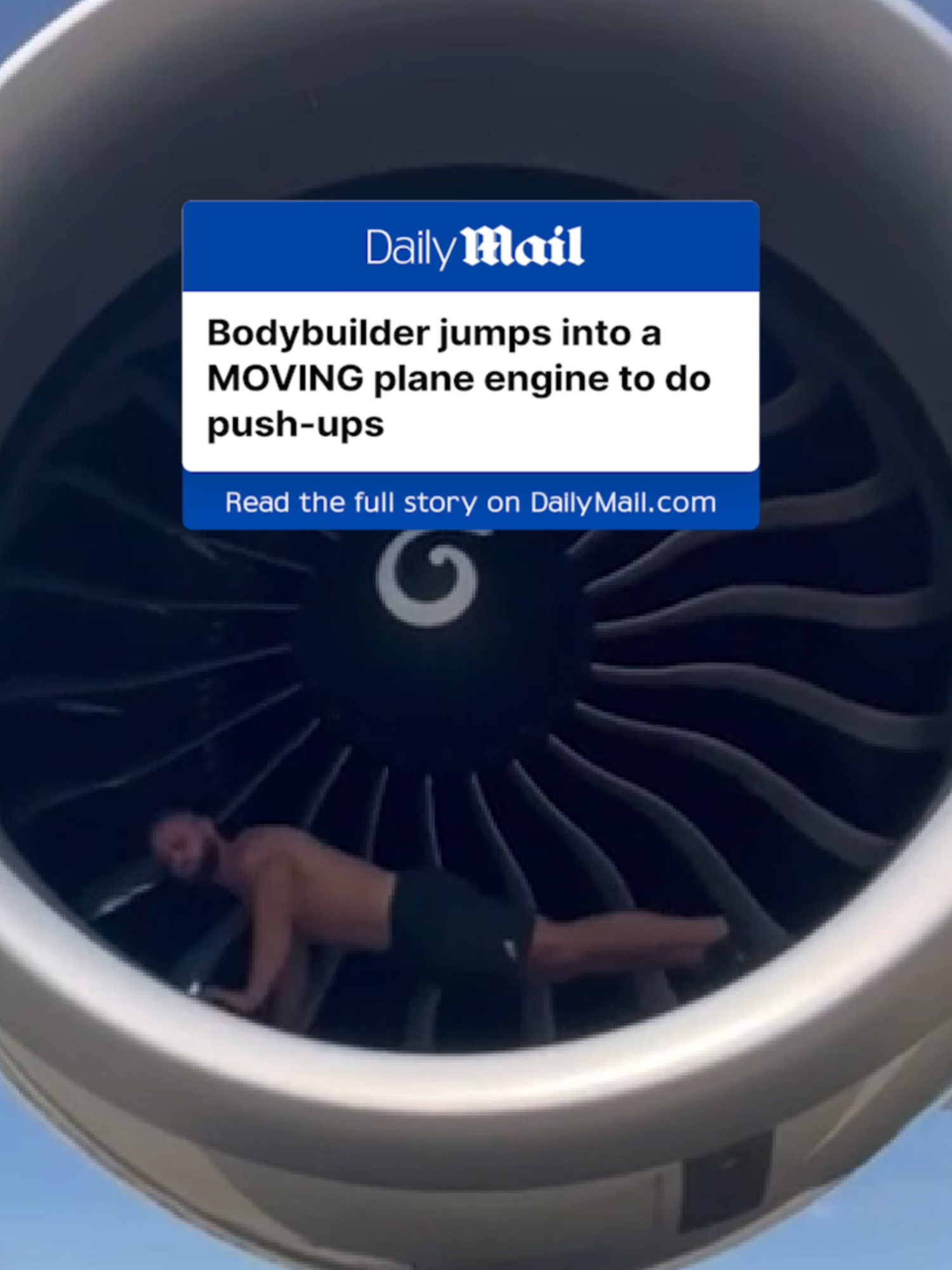 Bodybuilder Preslie Ginoski, 23, who climbed into a plane engine to do push-ups on the tarmac of Sydney Airport has defended his 'dangerous' stunt.  Ginoski reportedly filmed the video last year but uploaded the clip to socials at the weekend, sparking a furious response from the airport.  'Sydney Airport has zero tolerance for unsafe behaviour on the airfield, and we take all reports of potential safety breaches extremely seriously,' a spokeswoman said. But, Mr Ginoski told Daily Mail Australia the viral clip has been taken too seriously, claiming it had not taken place near passengers or running aircraft. Read more at DailyMail.com 🎥 TikTok/whoispre #viral #bodybuilder #sydney #airport #engine #jet #influencer