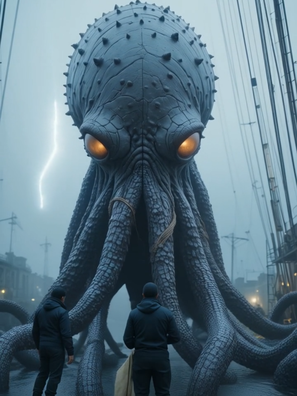 Giant octopus at Sea #creature #ai #sea 