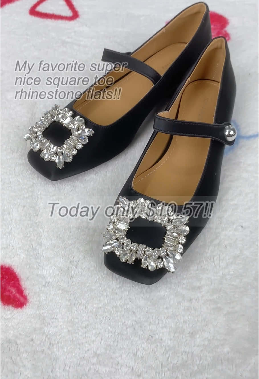 ✨🥾🌟The trendy square toe rhinestones flats , a mark of modern comfort! In a stylish living room, they make you look effortlessly put-together while staying warm. Chatting with guests, the bowknot detail gives you a touch of charm. Paired with a trendy robe and slippers, it's a standout look. Don't you want to be on-trend even at home? Wearing them gives you a contemporary feel. Gifting them to a fashion-loving pal? Great. Don't pass them up. Get them!✨🥾🌟 #square #toe #rhinestones #flats #shoes #girlfriendgift #ValentinesDay #TikTokShopLastChance #TikTokShopNewYearNewAura #TikTokShopHolidayHaul #spotlightfinds  