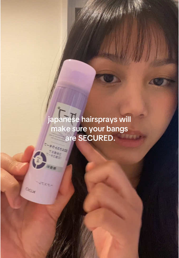 i could do a front flip and it WILL STAY lmao #fyp #hairspray #japanesehaircare 