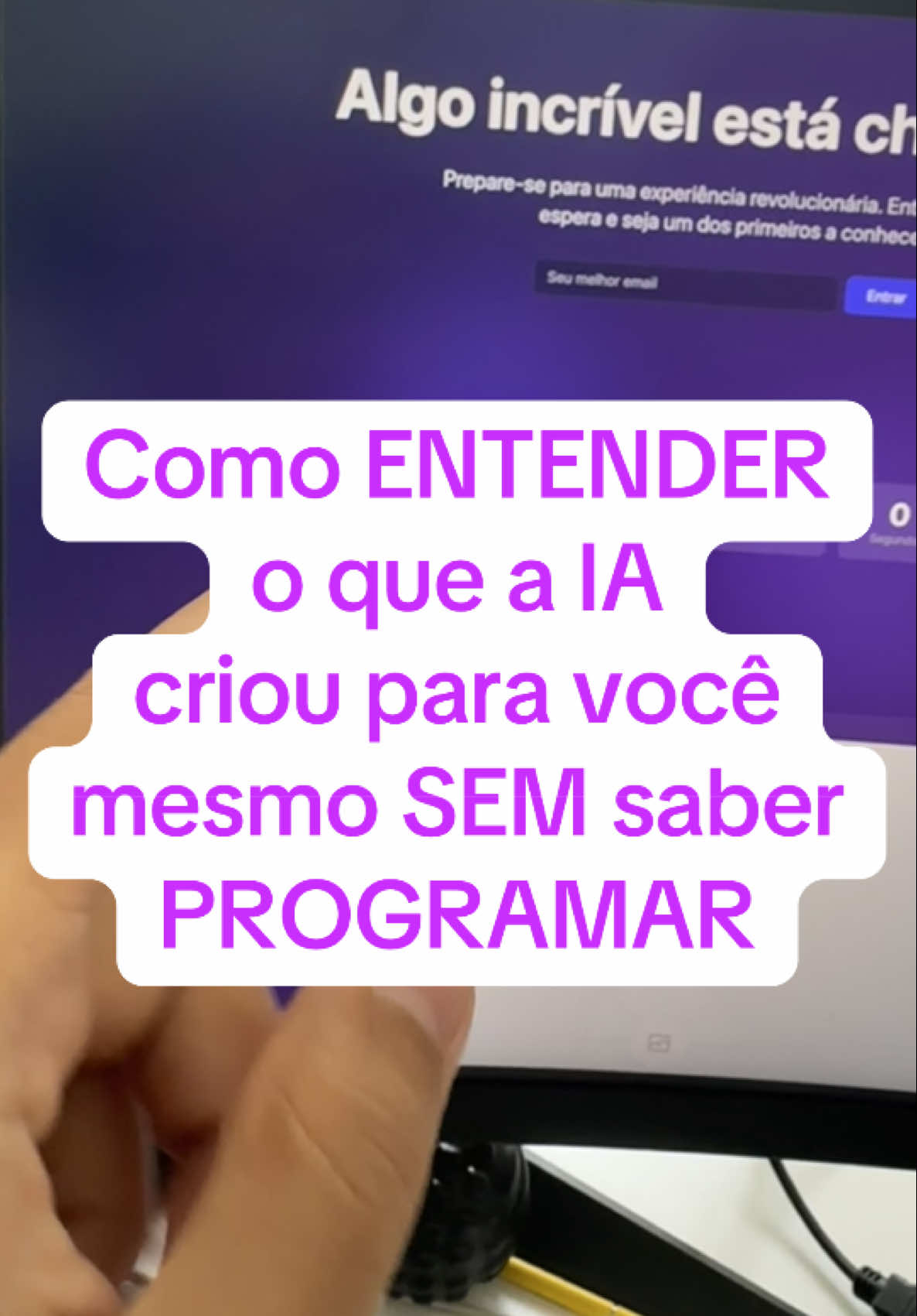 Como entender o que a IA criou para você, ao criar um app (aplicativo web) ou site com IA (inteligência artificial) #fyp #app #inteligenciaartificial 