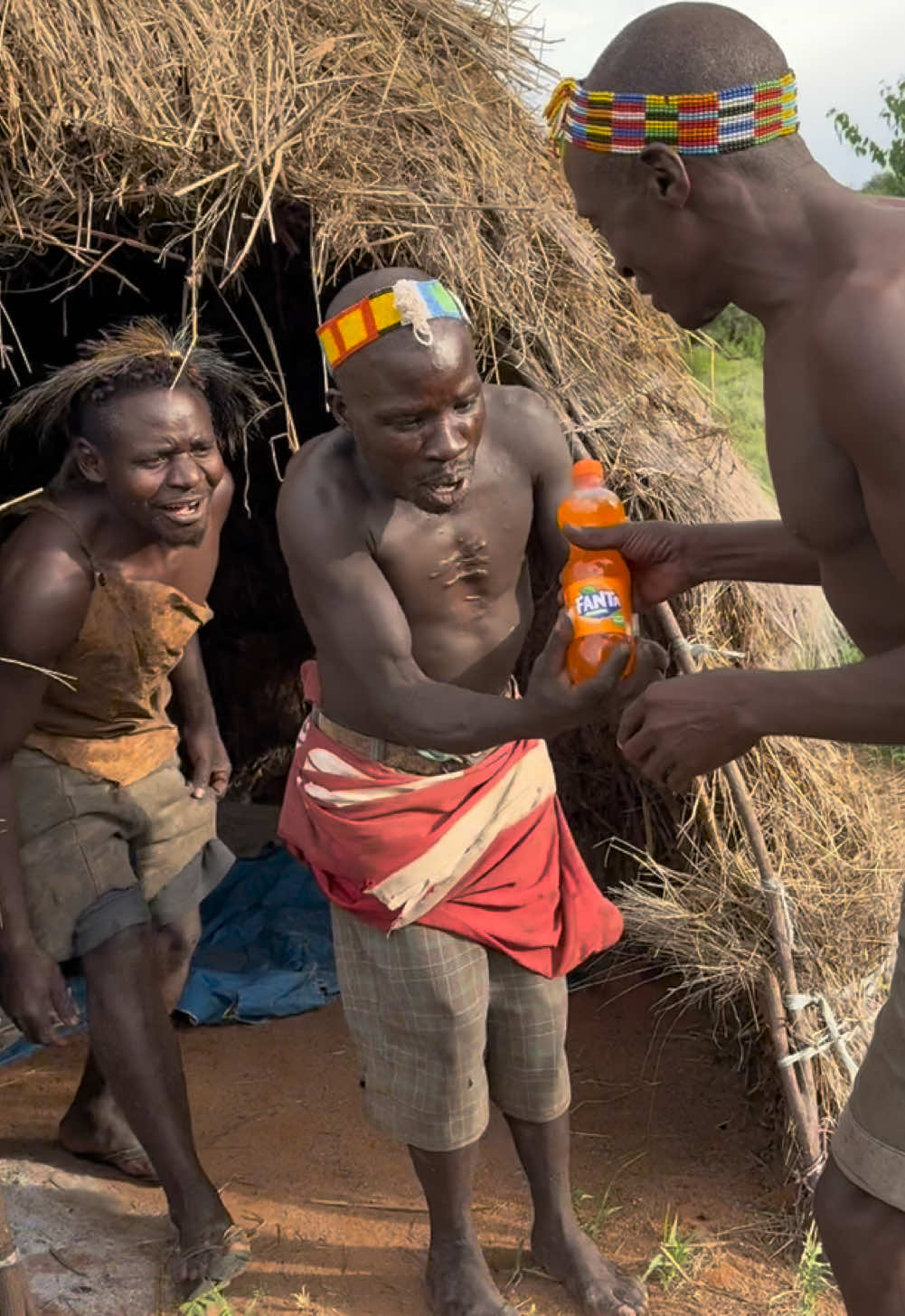 Bushman Taste Fanta for first Time 😮😋😂 @Coca-Cola know that their products reach bushman today 😆#hadzabetribe #africastories #villagelife #FoodLover #usa🇺🇸 #foodtiktok #hadza 