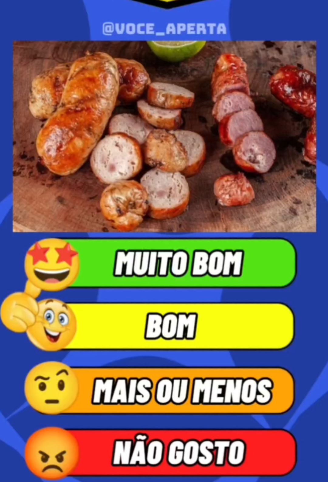 AVALIE AS COMIDAS!!  #avalie #avaliandocomidas #avaliacao #avalieacomida #quiz #quizchallenge #comidas #churrasco #jogostiktok #entretenimiento #fy