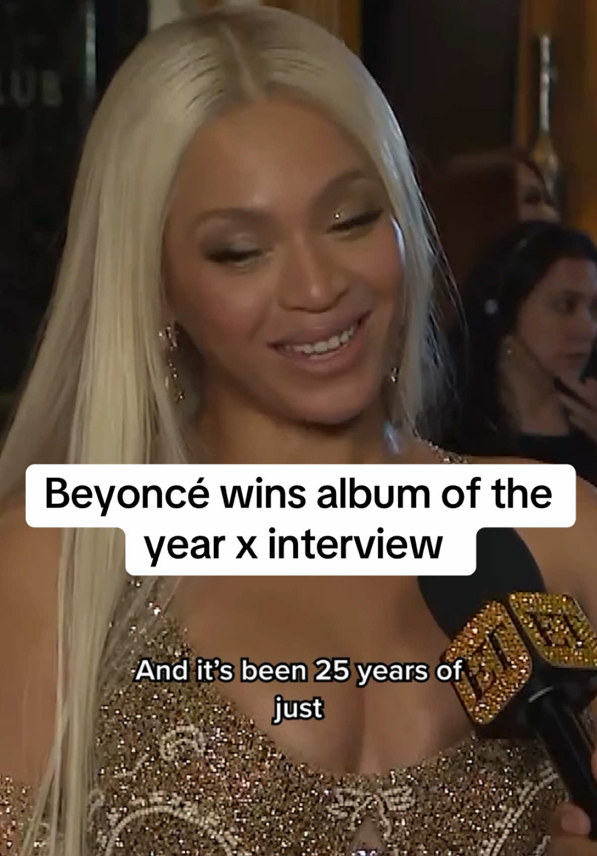 Beyoncé wins album of the  year x interview #beyonce #grammys 