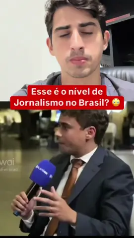 Entrevista do jornalista ao Nikolas ferreira. Essa foi umas das perguntas feitas a ele. #politica #jornalista #jornalismo #marketing 