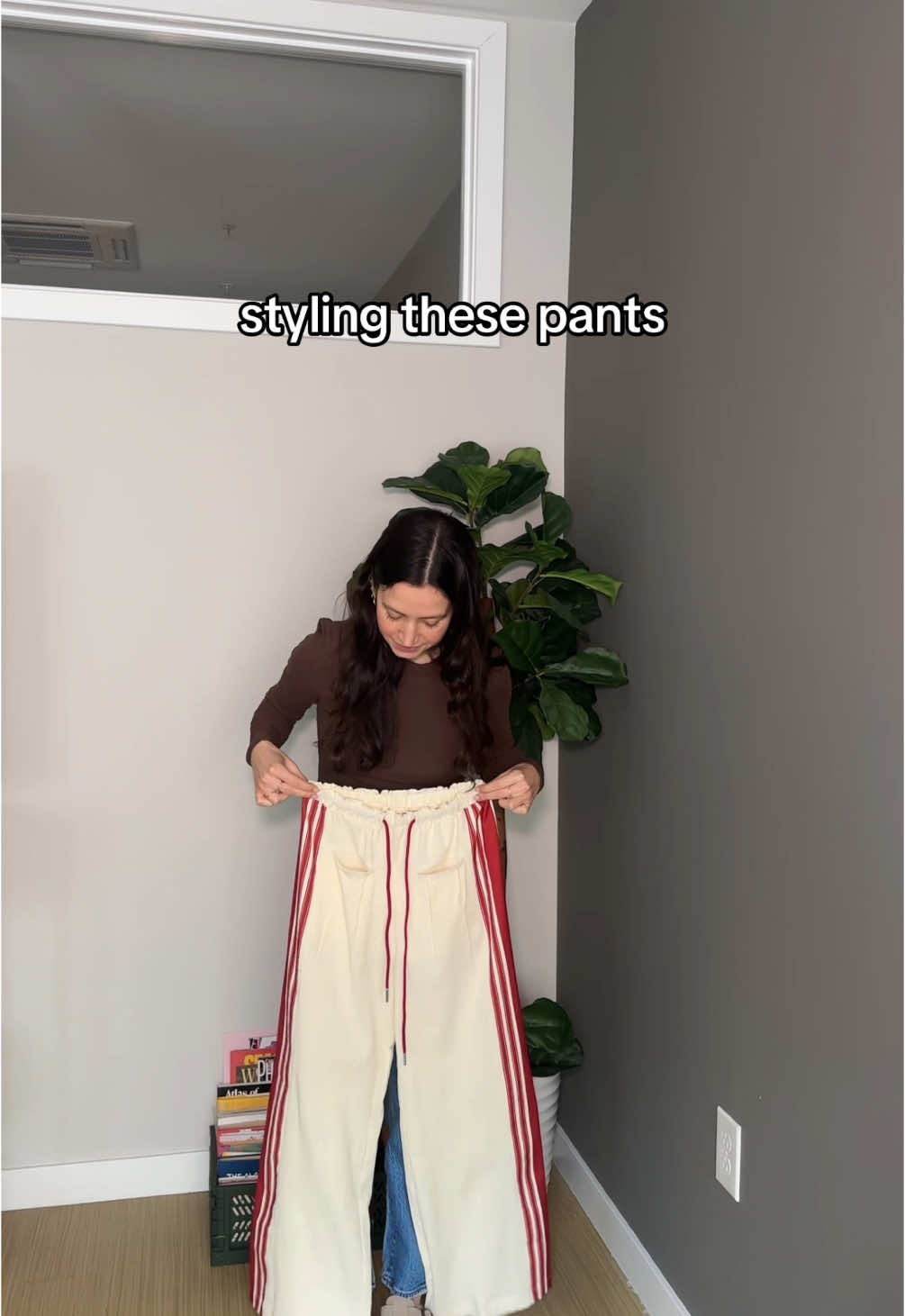 styling these wide leg pants from TikTok shop