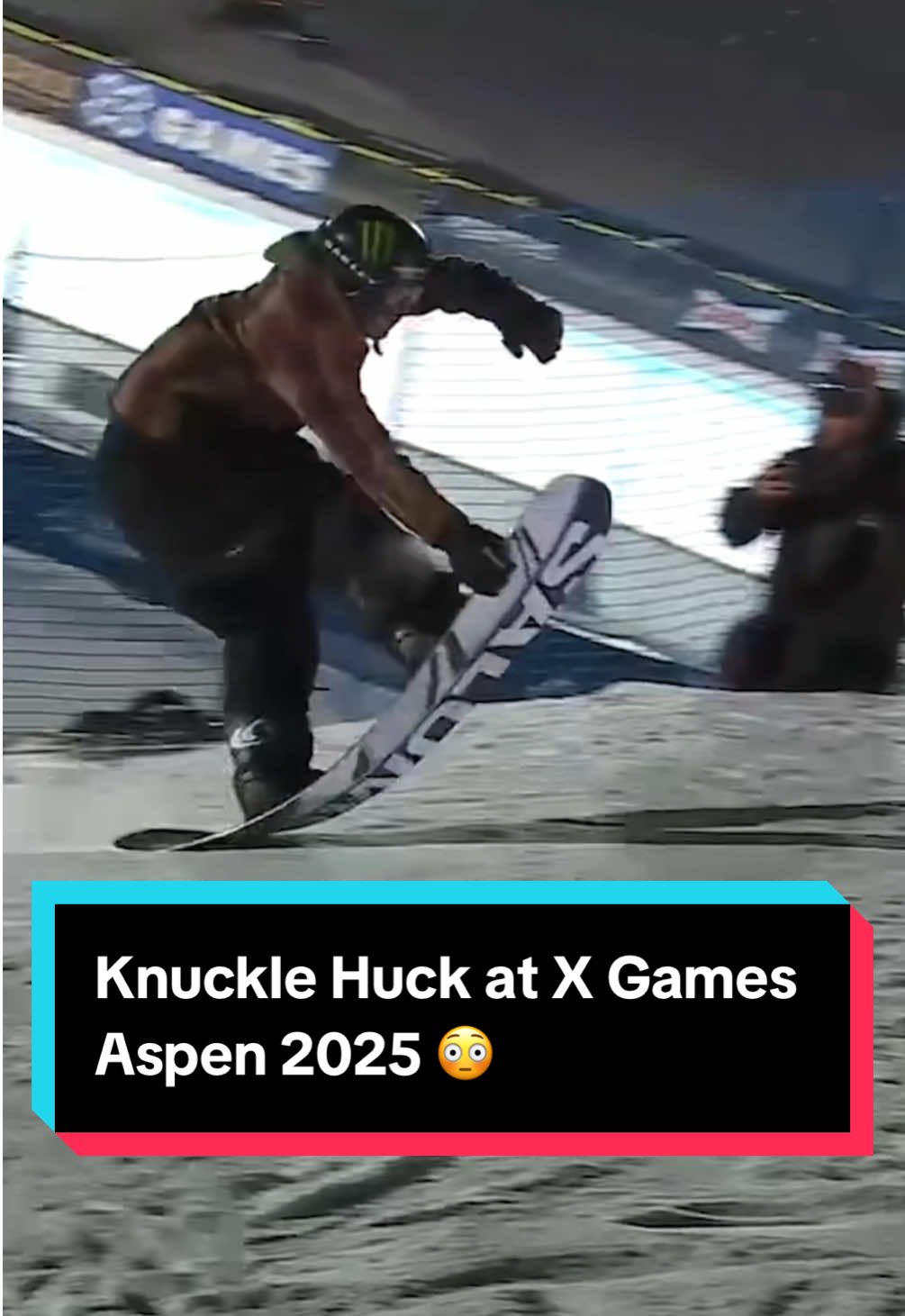 Knuckle Huck is wild 😵‍💫 @X Games  Dusty Henricksen’s 🥉 run in Men’s Snowboard Knuckle Huck at #XGames Aspen 2025. #MonsterEnergy #Snow #Snowboard #UnleashedAtX 