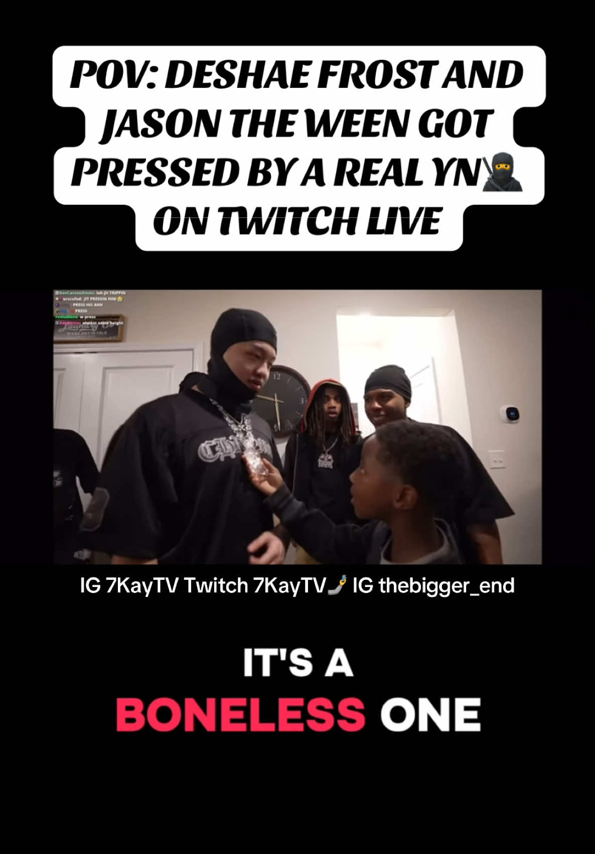 NEPHEW SAID TAKE THAT SKI MASK OFF YOU NOT GANGSTA😂😂😂😂😂😂😂😂😂😂 @Deshae Frost @Jason😅 #7kaytv #lionairethebrand #fyp #viewedbyseven #explore #jasontheween #deshaefrostclips  Who else live stream I should take my nephew on next ?