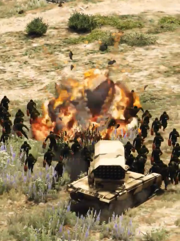 Multiple Rocket Launcher Crush Soilder And Fire 🔥 In Gta 5 #pcgaming #xbox #gta5online #gta5clips #gaming #gameplay #gta5 #shorts 