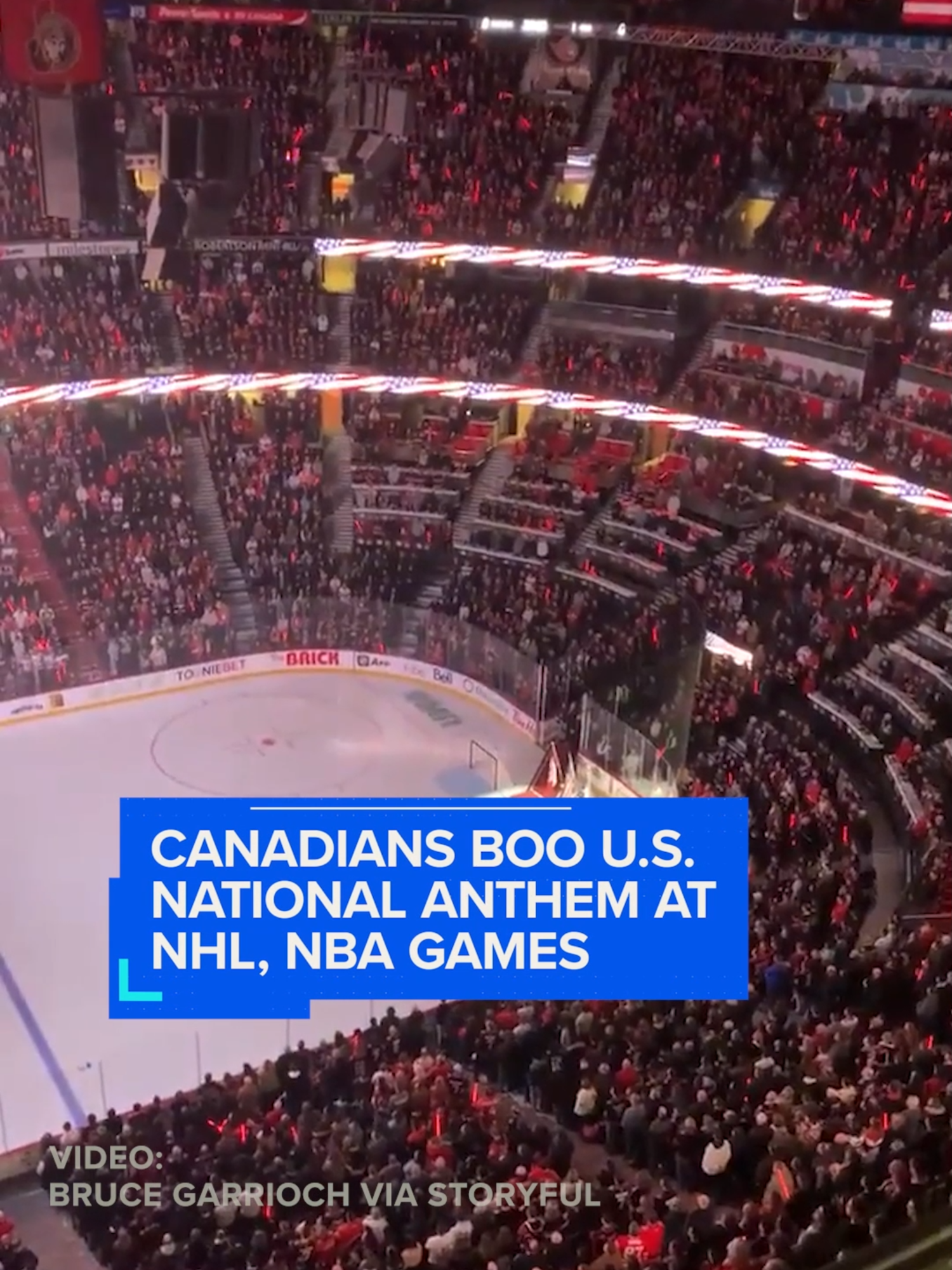 LISTEN: Sports fans in Toronto, Ottawa and other Canadian cities booed the U.S. national anthem hours after President Donald Trump announced 25% import tariffs on Canada.