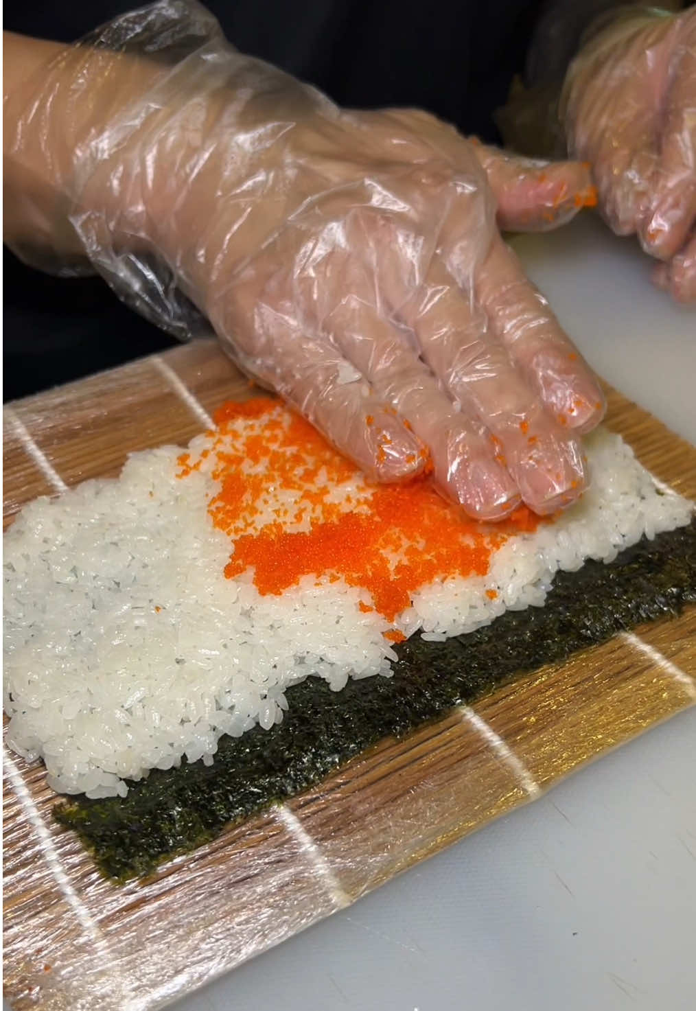 How to make Perfect California Masaga roll with crab 🦀 #ทริปนี้ที่รอคอย #foryou #tiktok #fyp #sushi 