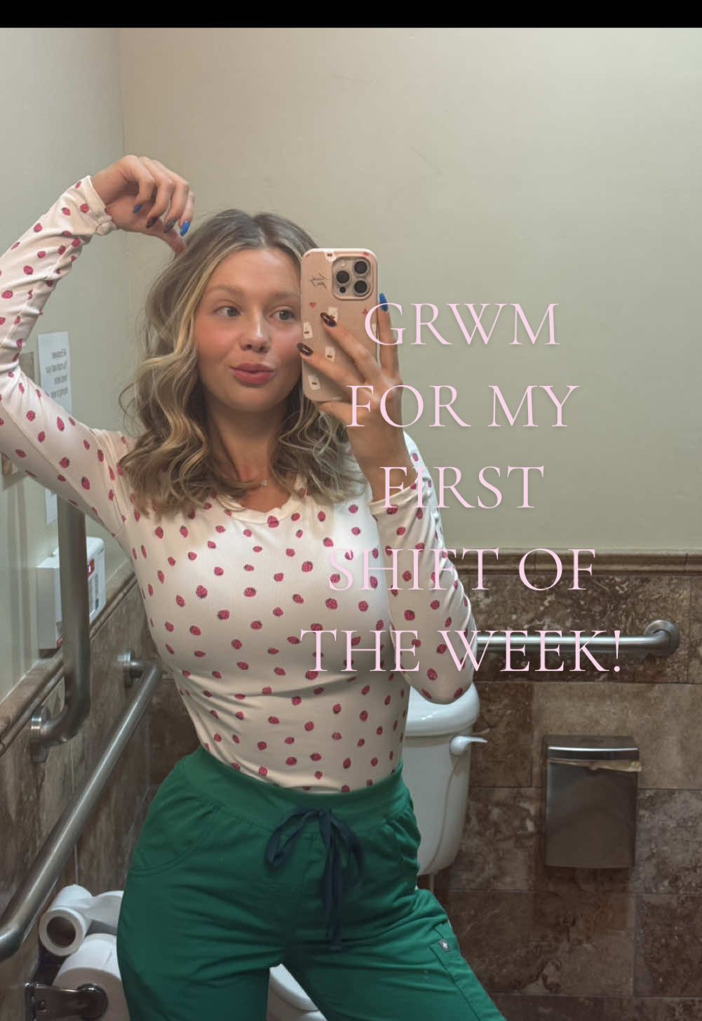 Happy Monday! First 12 of the week! #fyp #grwm #morningroutine #shift1 #nursesoftiktok #scrubslife #scrubsoftheday #LPN #nursingstudent #newgradnurse @wearfigs @Alani Nutrition @Clove Shoes 