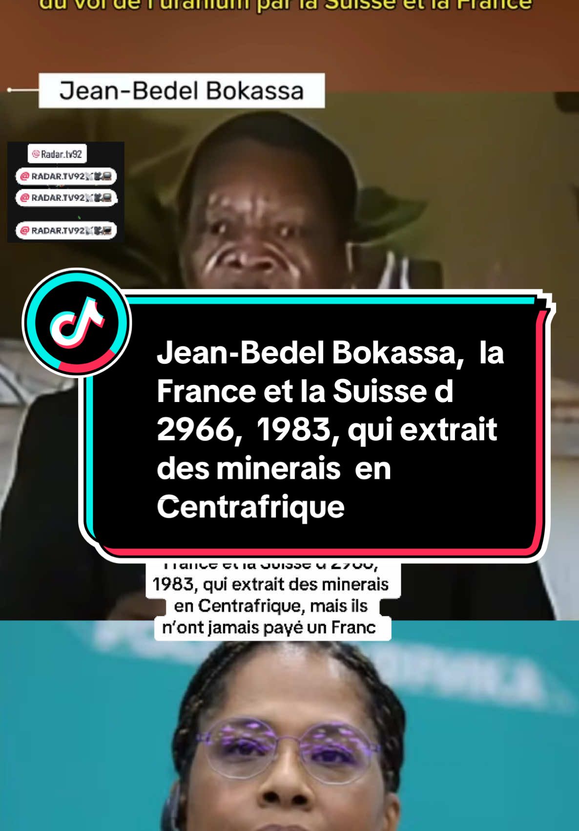 Jean-Bedel Bokassa,  la France et la Suisse d 2966,  1983, qui extrait des minerais  en Centrafrique, mais ils n’ont jamais payé un Franc #nathalie_yamb 