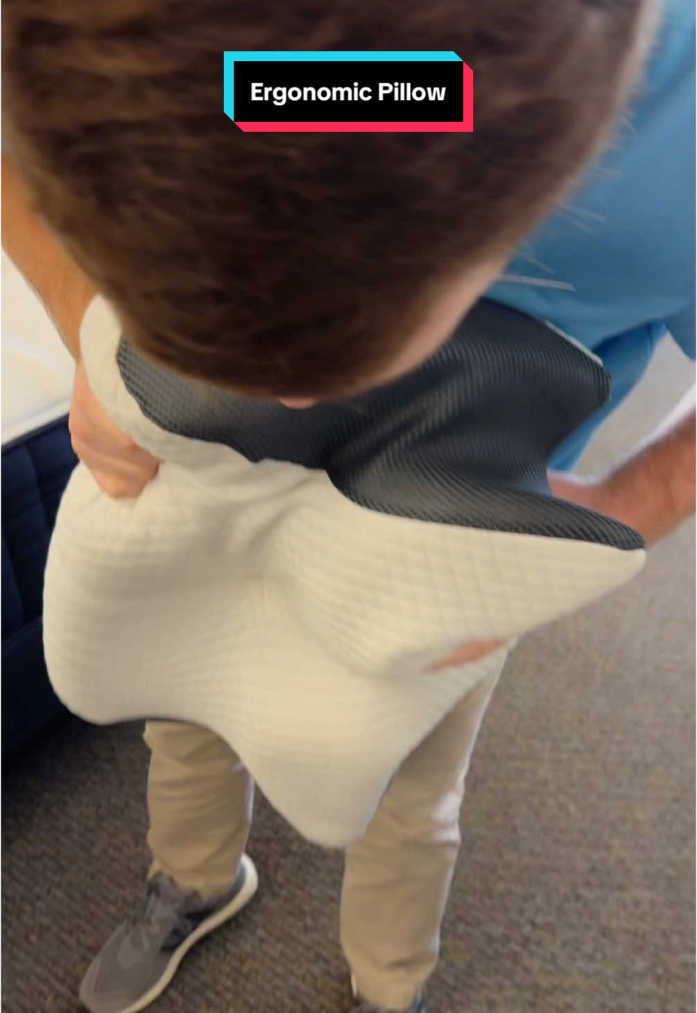 Replying to @Packnation33 Upgrading to the Ergonomic Pillow #ergonomicpillow #neckpillow #pillow 