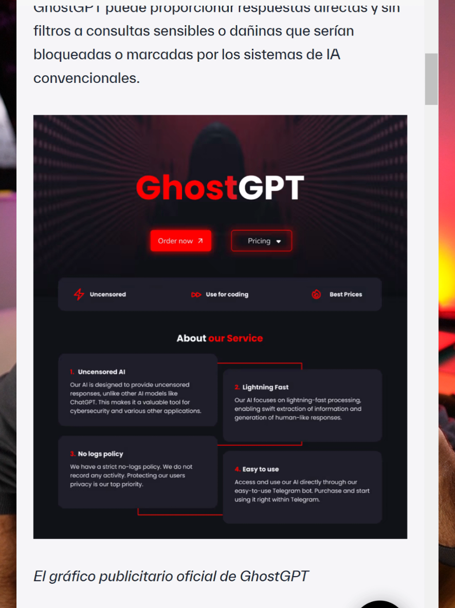 Asi es Chatgpt pero para #hackers #ciberseguridad #ghostgpt 